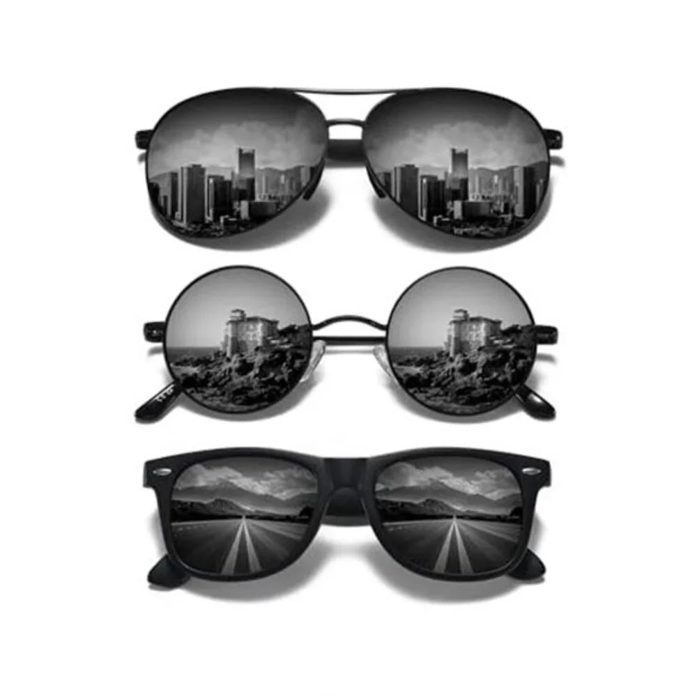 3 Packs Unisex Sunglasses Set Polarized UV400 Protection